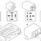 Conector eléctrico OEM 61137699635 para BMW (Modelos compatibles: E60, E61, E63, E64). Original BMW.