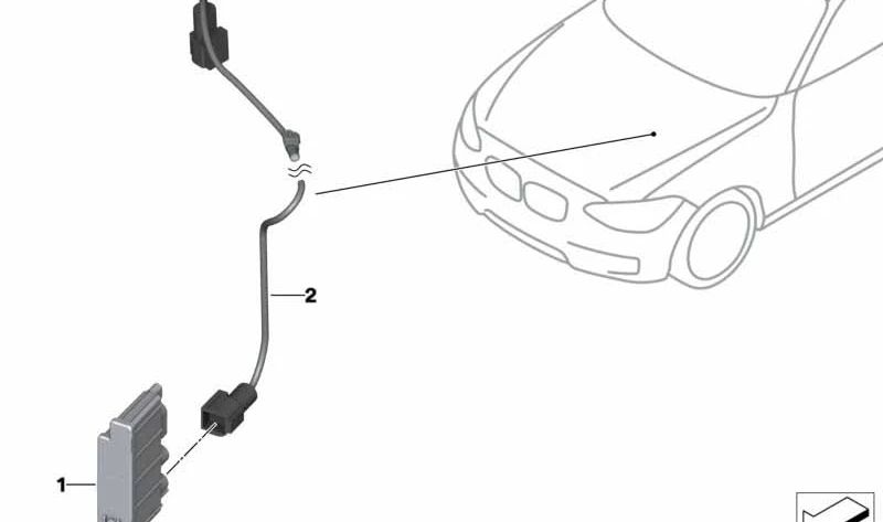 Cable del Módulo de Distribución de Energía para BMW Serie 1 F20N, F21N, Serie 2 F22, F23, Serie 3 F30N, F31N, F35N, Serie 4 F32, F36 (OEM 12428621190). Original BMW