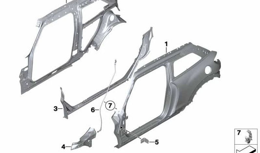 Sujeción de cable de inserción para BMW E90, E91N, MINI R60, R61 (OEM 41217047129). Original BMW