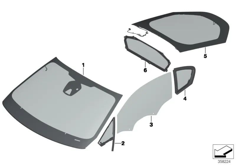 Panel de separación para BMW I12, I12N (OEM 51317393243). Original BMW