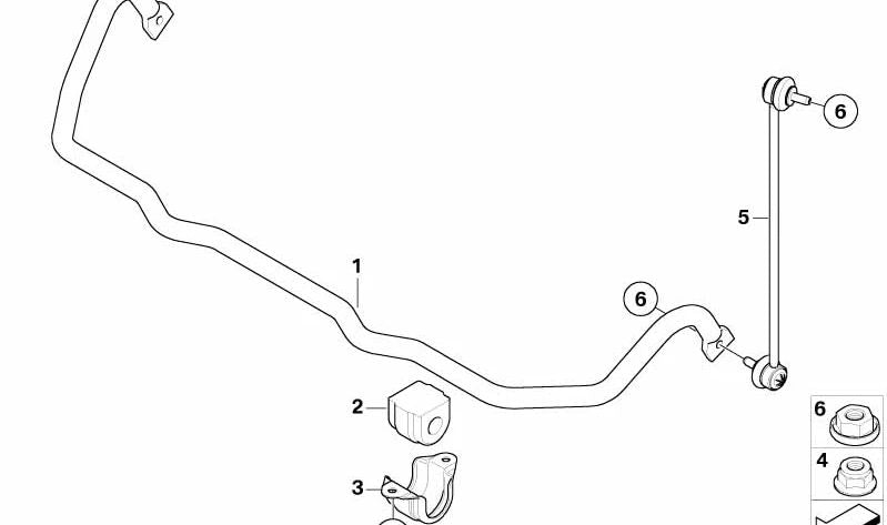 Péndulo soporte derecho para BMW E60, E61 (OEM 31306781550). Original BMW