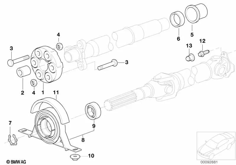 Peso bilanciato per la serie BMW 3 E46 (OEM 26117500372). BMW originale