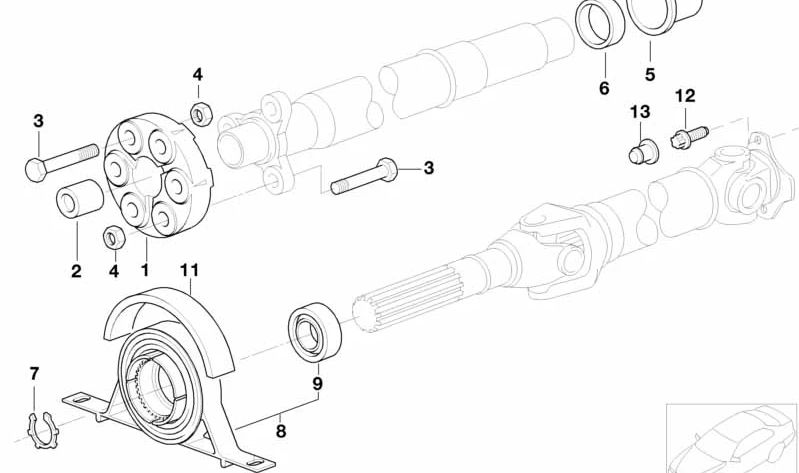 Nut con rondella OEM 26117574872 per BMW E36, E46, E39, E60, E61, E63, E64, E38, E83 e Z3. BMW originale.