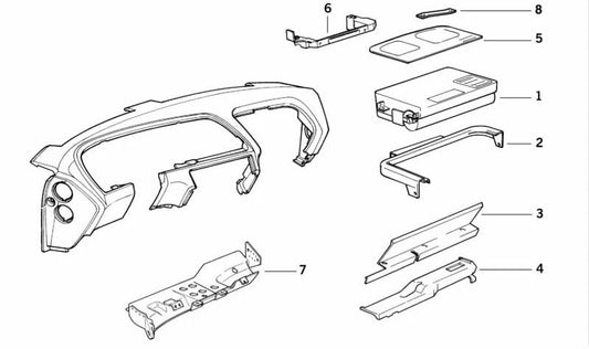 Tubo de admissão de ar OEM 51458108250 para BMW E31. BMW original