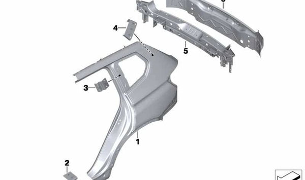 Parachoques trasero exterior OEM 41117267219 para BMW F25 (X3). Original BMW.