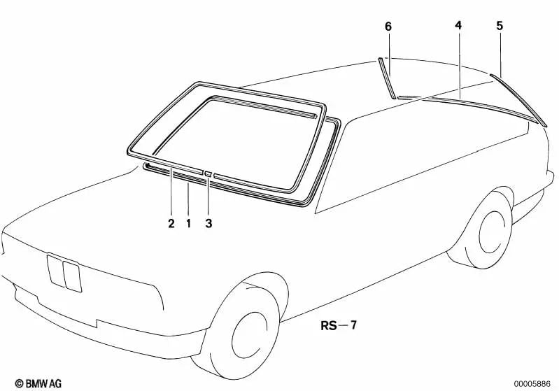 Left cover for BMW Series 3 E30 (OEM 51311967337). Genuine BMW.