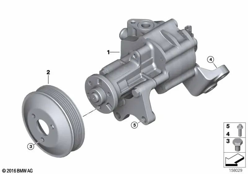 Servolenkungspumpe für BMW E70 (OEM 32416796443). Original BMW