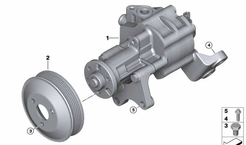 Power Steering Pump for BMW X5 E70 (OEM 32416781004). Original BMW