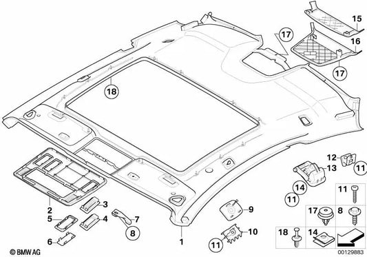 Formhimmel para BMW Serie 6 E63 (OEM 51447073690). Original BMW.