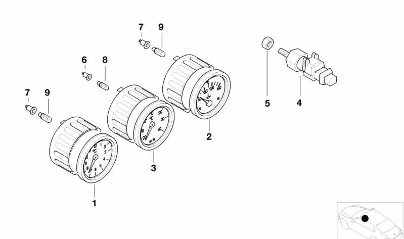 Indicador de temperatura exterior para BMW (OEM 62137893622). Original BMW