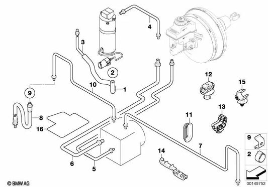 Pipe for BMW 7 Series E65, E66 (OEM 34326772619). Original BMW