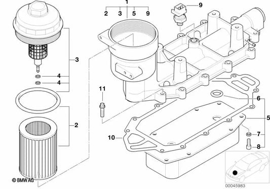 Intercambiador de calor para BMW Serie 7 E38, E65 (OEM 11422249915). Original BMW