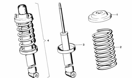 Suspension spring OEM 31331125265 for BMW E21. Original BMW.