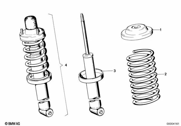 Plato superior del muelle para BMW E21 Serie 3 (OEM 31331109445). Original BMW