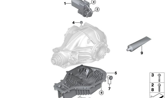 Ringbelüftungsabdeckung oder für BMW 2 G87 -Serie, Serie 3 G80, Serie 4 G82, G83, 5 F90 Serie, Serie 8 F91, F92, F93, X3 F97, X4 F98, X5 F95, X6 F96, X7 G07N (OEM 33109504804802))) . Original BMW