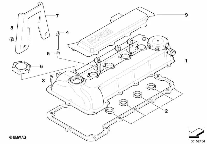 Profildichtung for BMW Series 3 E90 (OEM 11120033999). Genuine BMW.