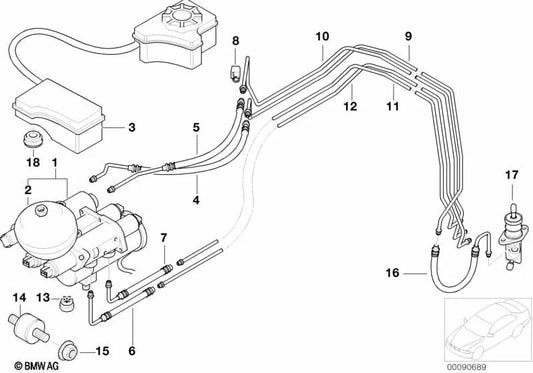 Clutch slave cylinder for BMW 3 Series E36 (OEM 21526768362). Original BMW.