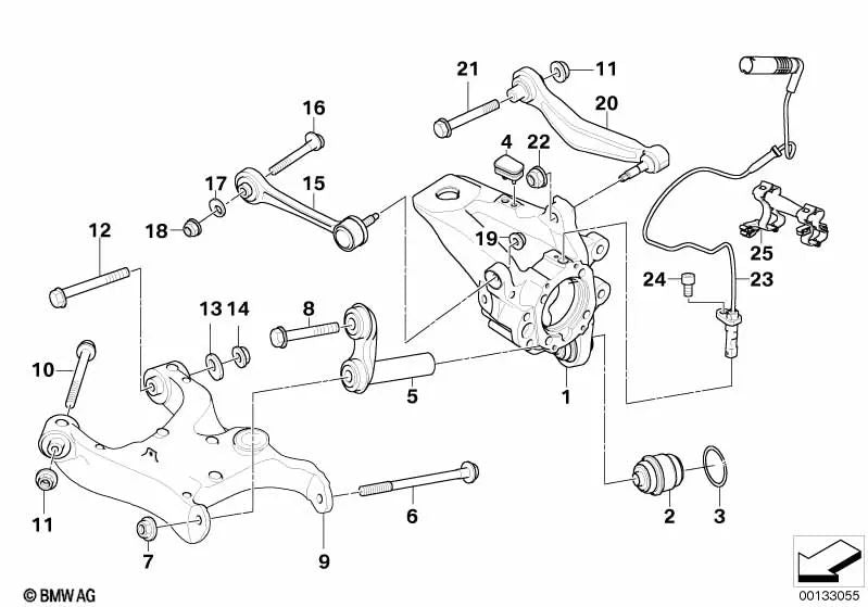 Tuerca autoblocante para BMW E60, E60N, E61, E61N (OEM 33306768892). Original BMW