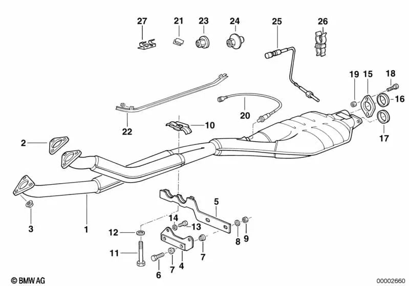 Sonda Lambda para BMW Serie 5 E34 (OEM 11781735680). Original BMW