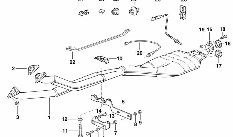 Guía para BMW Serie 5 E34, Serie 7 E32 (OEM 11781738601). Original BMW