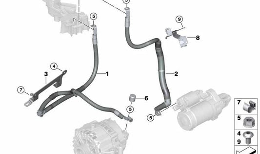 Bracket for BMW 5 Series G30, G30N, 7 Series G11N, G12N, 8 Series G14, G15, G16 (OEM 12427934427). Original BMW.