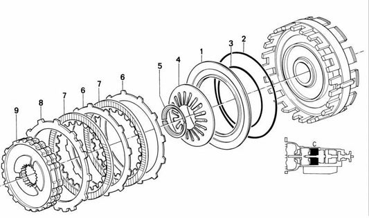 Belaglamelle for BMW 3 Series E21, E30, 5 Series E12, E28, E34, 6 Series E24, 7 Series E23, E32 (OEM 24231215770). Genuine BMW.