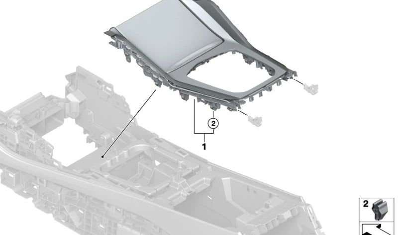 Carcasa Miko Pappel Maser antracita marrón para BMW X6 G06 (OEM 51169483626). Original BMW