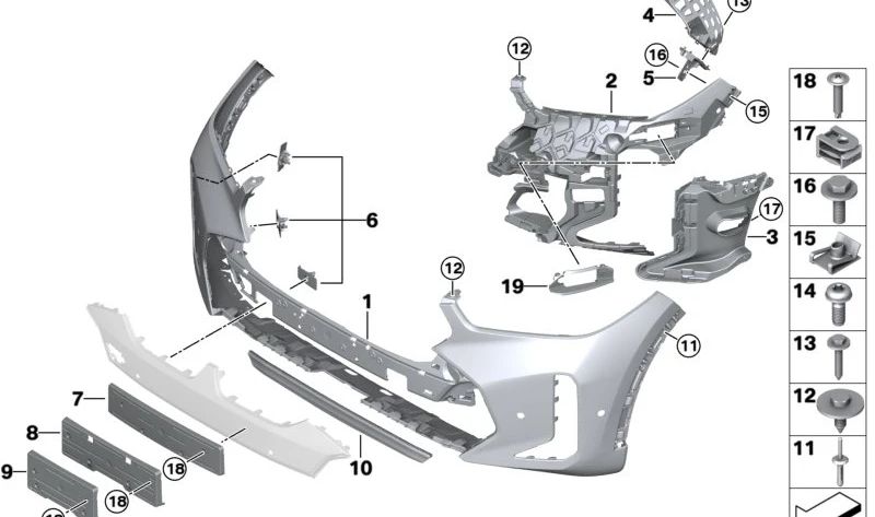 Oem 5111808566 do suporte dobrável à direita para BMW G06. BMW original.