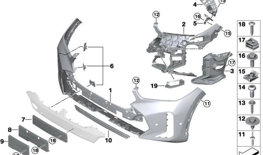 Oem 5111808566 do suporte dobrável à direita para BMW G06. BMW original.