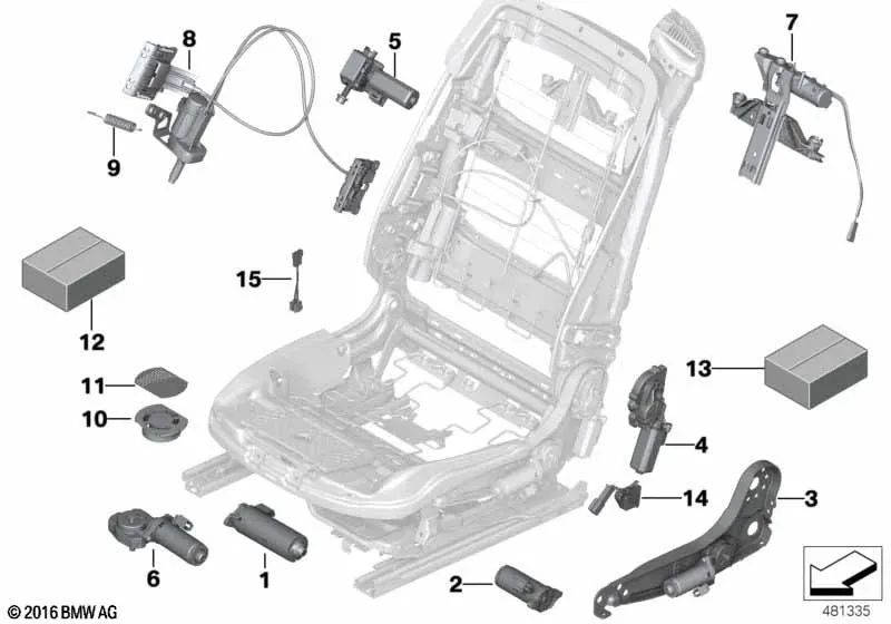 Rejilla de ventilación para BMW F06, F12, F13 (OEM 52107306691). Original BMW