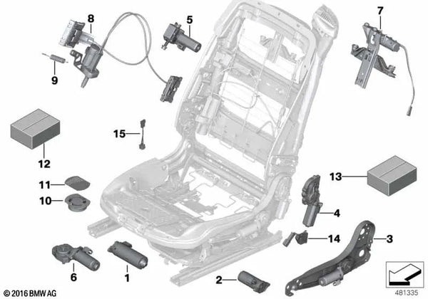 Microswitch izquierdo para BMW F06, F12, F13, F06N, F12N, F13N (OEM 52107357163). Original BMW