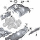 Protezione termica sinistra OEM 11657843157 per BMW F10, F06, F12, F13, F15. BMW originale.