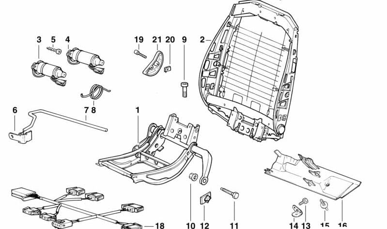 Guía hebilla de cinturón derecha para BMW Serie 3 E36 (OEM 52108191478). Original BMW