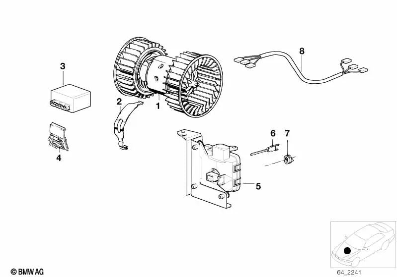 Cavo di riparazione del controllo del riscaldamento per BMW (OEM 61118407194). BMW originale