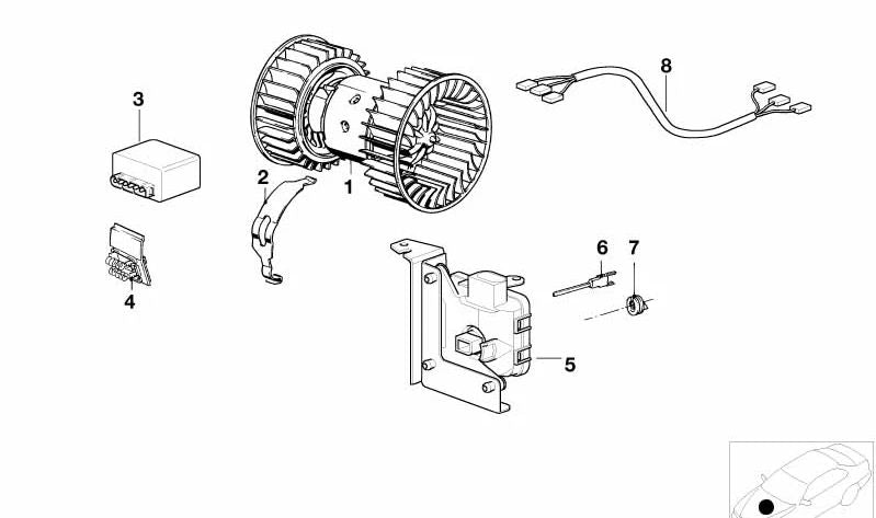 Lasche para BMW Serie 3 E30, Serie 5 E34, Serie 7 E32, Serie 8 E31, Z8 E52 (OEM 64111370935). Original BMW