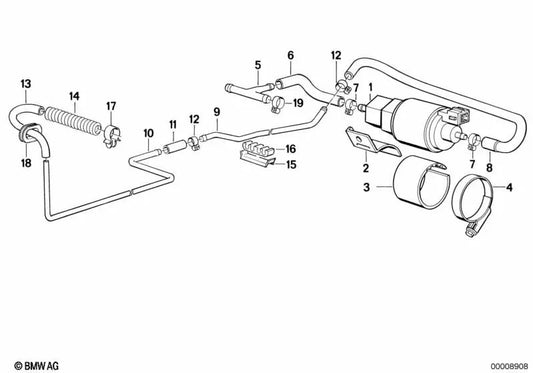 Unterlage for BMW E34, E32 (OEM 64121378218). Genuine BMW