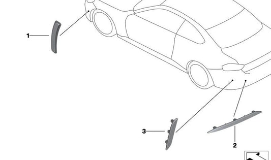 Catadioptrique arrière droit 63148078492 pour BMW G42. BMW d'origine.