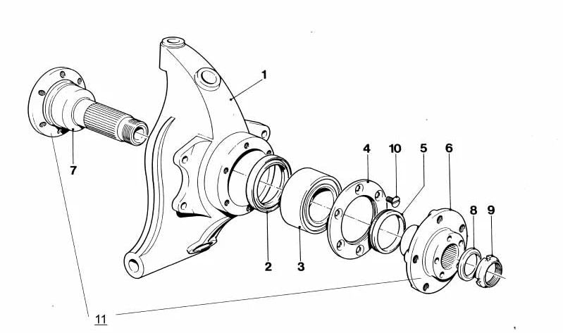 Rear Bearing Cap OEM 33412160038 for BMW (Compatible Models: 3 Series E21, E30). Original BMW.