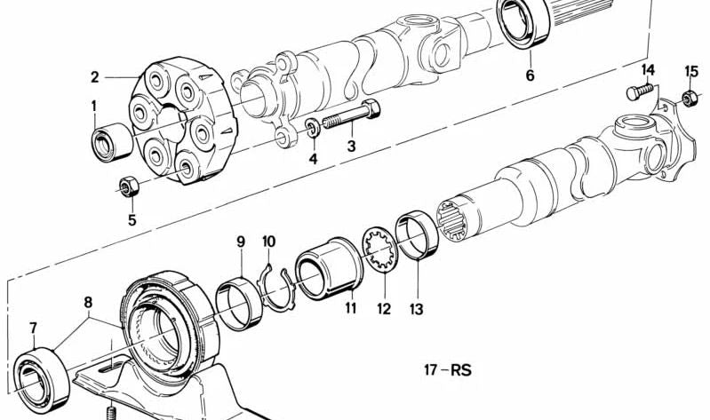 Rodamiento ventral para BMW Serie 3 E30 (OEM 26112225620). Original BMW