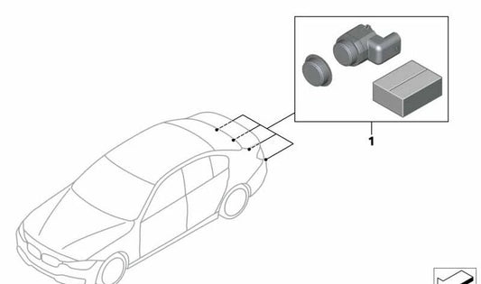 Reconcipência do controle remoto do estacionamento traseiro para BMW 3 F30 Series, F31, F34, F80, 4 F32 Series, F33, F36, F82 (OEM 66202339614). BMW original