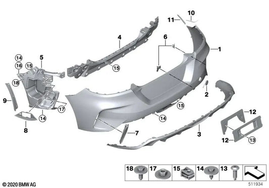 Left protective film for BMW Z4 (OEM 51127451901). Original BMW.