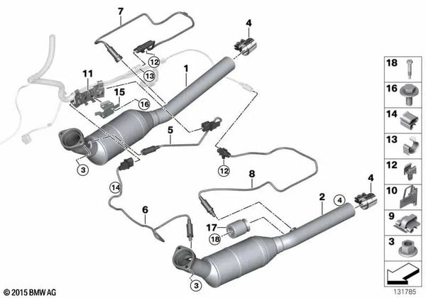 Amortiguador de vibraciones para BMW E53 Serie X5 (OEM 18307536966). Original BMW