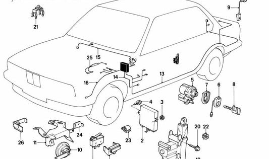 Base para BMW E30, E28, E24, E23 (OEM 65751368912). Original BMW