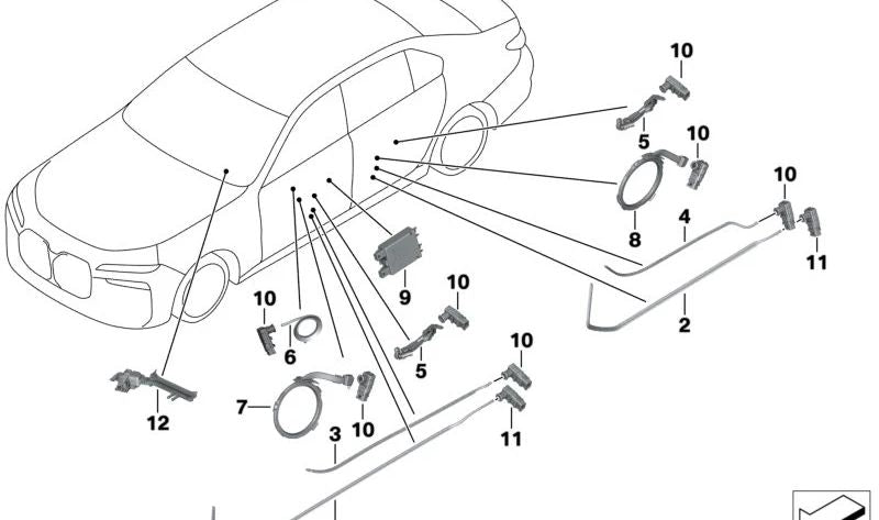 Illuminazione di contorno per BMW G70 (OEM 63315A5A280). BMW originale