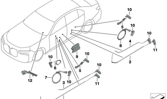 Conductor de Luz para BMW G70 (OEM 63315A5A2A9). Original BMW