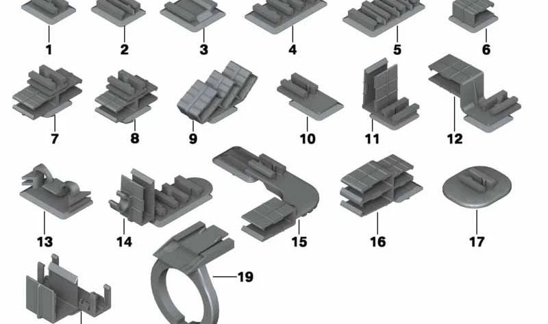 OEM Black Connection Support 32301095721 per BMW E87, E88, F20, F21, F52, E46, E90, E91, E92, E93, E39, E38, E65, E66, E84, E83, F25, E53, E89, E52. BMW originale.