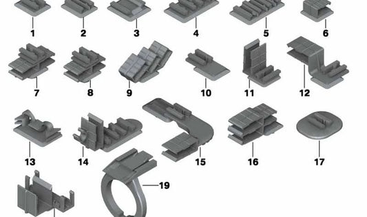 White Connection Bracket for BMW 1 Series E87, E88, F20, F21, F52, 3 Series E46, E90, E91, E92, E93, 5 Series E39, 7 Series E38, E65, E66, X1 E84, X3 E83, F25, X5 E53, Z4 E89, Z8 E52 (OEM 61138365534). Original BMW