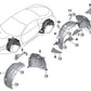 Rear right wheel arch cover for BMW i I12, I12N, I15 (OEM 51717328626). Original BMW.