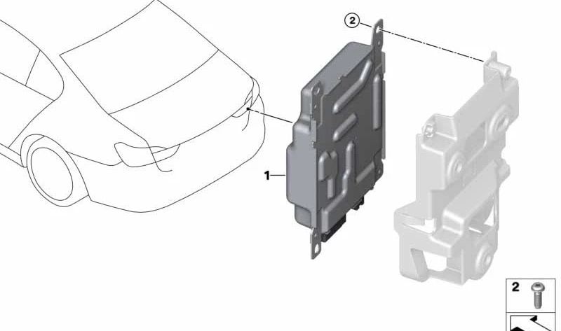 Módulo cargador de batería OEM 61428707828 para BMW F30, G20, G21, G30, G31, G38, G11, G12, G01, G05. Original BMW