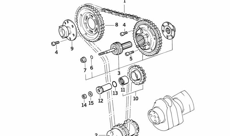 Tuerca collarín para BMW Serie 3 E36 (OEM 11361313170). Original BMW